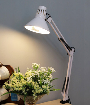 마초 클램프 집게, 책상스탠드 (화이트, 블랙)